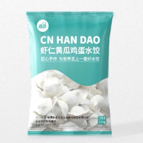 【涵岛】手工虾仁黄瓜鸡蛋水饺非遗速冻饺子皮薄馅大早餐速食20斤