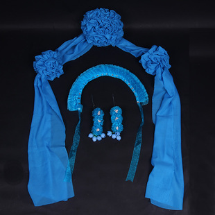 戏曲京豫剧 大祭桩 秦雪梅白色吊孝头花 青白蛇断桥头饰 稠花鬓花