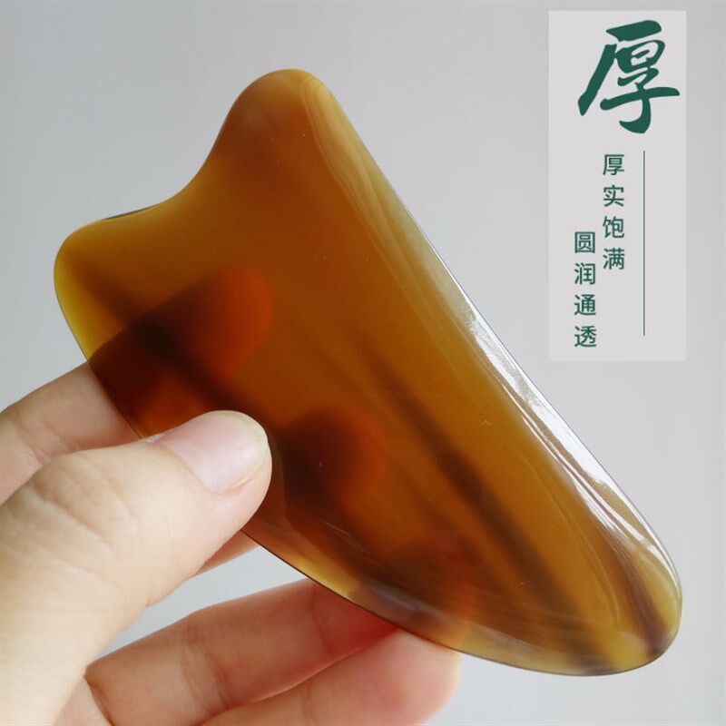 手工加厚老白水牛角好刮脸全身通用刮痧美容板面部瘦脸排毒淋巴女