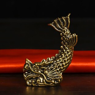 开门见灶朱砂龙九子鸱尾螭吻鸱吻摆件西北角厨房家居饰品客厅镇宅