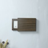 支持定制实木开关保护套门牌面板插座遮挡遮丑美化装 饰滑轨开关贴