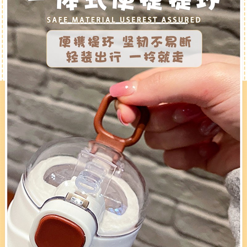 吸管玻璃杯耐高温双层防爆2023新款水杯高颜值女生高级感透明杯子
