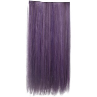 网红款紫灰色假发片长直发香芋紫无痕隐形卷发接发片轻松接全头