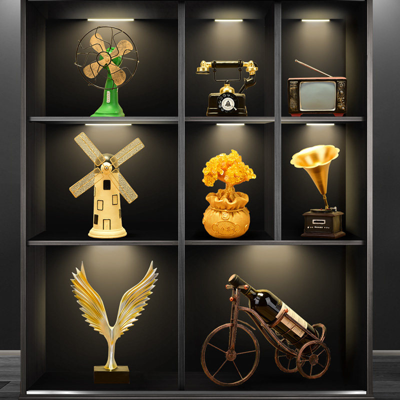 客厅酒柜装饰品摆件家居饰品玄关电视柜子复古红酒架创意小摆设