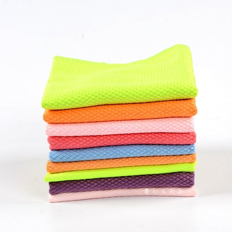 擦玻璃毛巾无水印鱼鳞抹布 擦玻璃抹布吸水不掉毛不留水痕清洁巾,家庭/个人清洁工具,抹布,淘宝优惠券,粉丝福利购,淘宝优惠卷