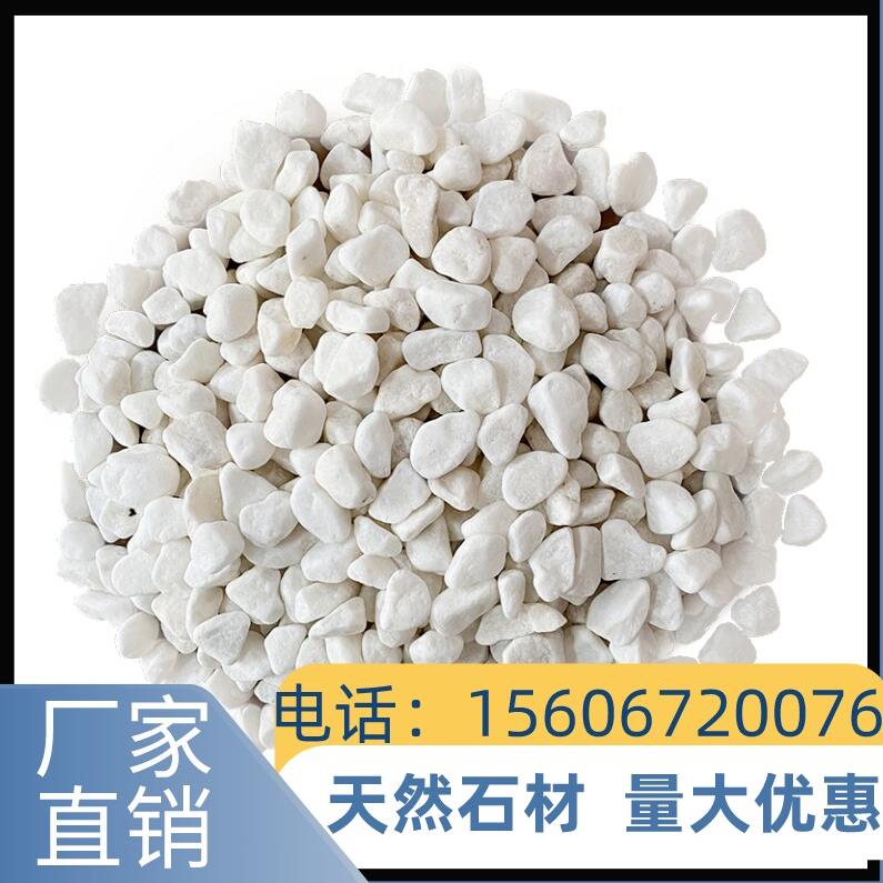 云南天然白石子造景鹅卵石庭院铺地砾石白色室内阳台颗粒