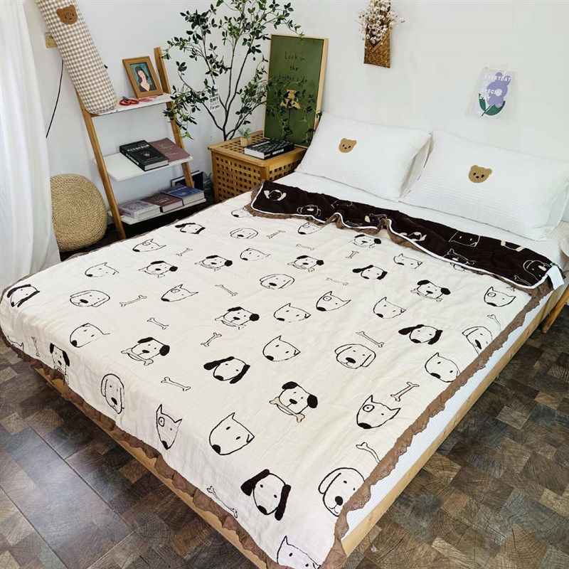 单人花边泡芙被2024新款空调被夏凉被纯棉云朵纱布卡通柔软薄被子,床上用品,化纤被,淘宝优惠券,粉丝福利购,淘宝优惠卷