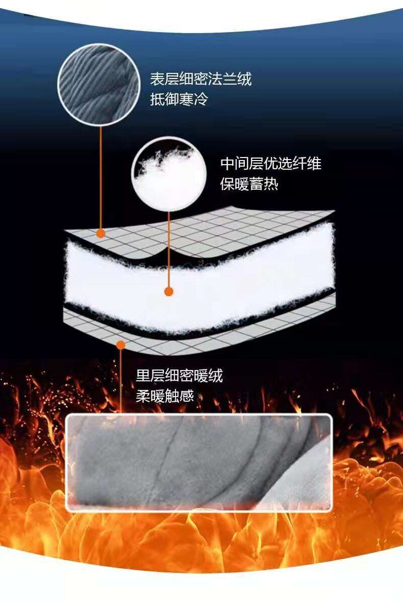 男童睡衣冬季法兰绒三层夹棉加厚款小孩宝宝中大童儿童家居服套装