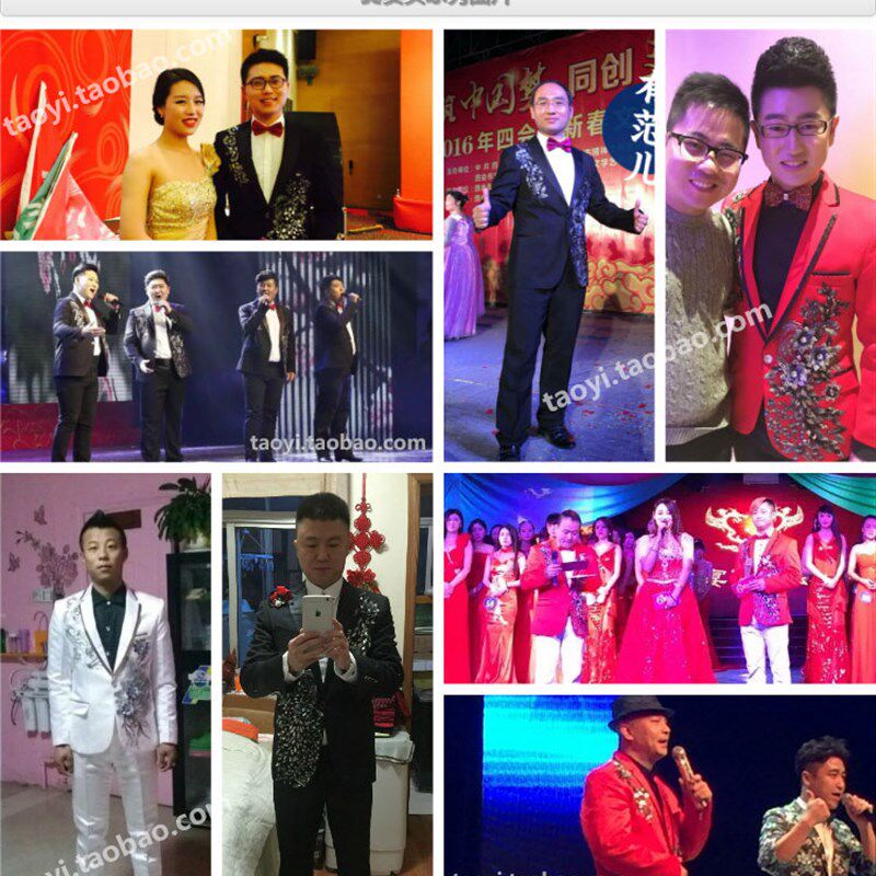 男士晚礼服西服修身三件套装西装舞台司仪表演合唱主持人婚庆加肥