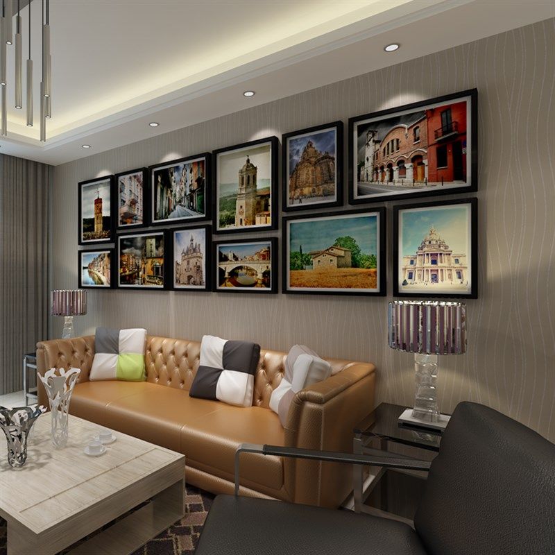 12框客厅实木照片墙 创意欧式卧室相片墙 大尺寸相框墙组合包邮,家居饰品,照片墙,淘宝优惠券,粉丝福利购,淘宝优惠卷