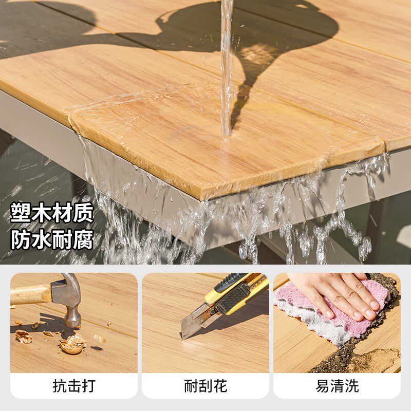 户外桌椅组合庭院花园休闲餐桌椅露天阳台别墅外摆防腐木桌椅套装