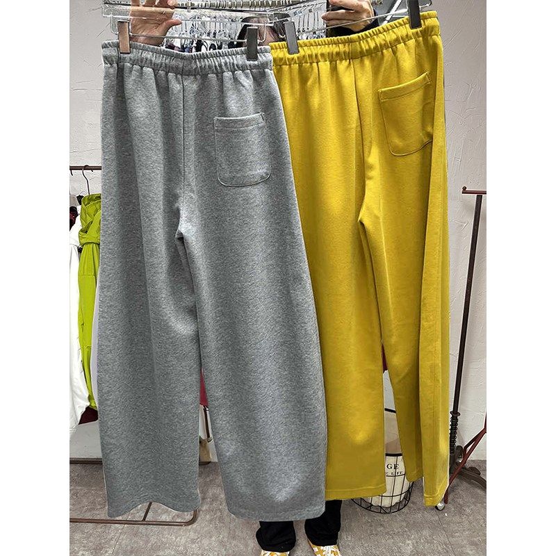 N9卫裤女2024秋季新款松紧腰系带阔腿弯刀裤百搭小个子长裤镰刀裤,女装/女士精品,卫裤,淘宝优惠券,粉丝福利购,淘宝优惠卷