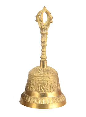 大号法器佛铃铜铃仿古道铃手摇铃金刚铃杵三清铃佛铃