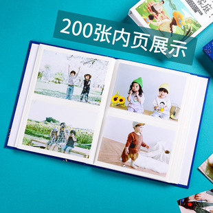 相册本家庭大容量插页式5寸相册单页式6寸100张200张老照片存放收