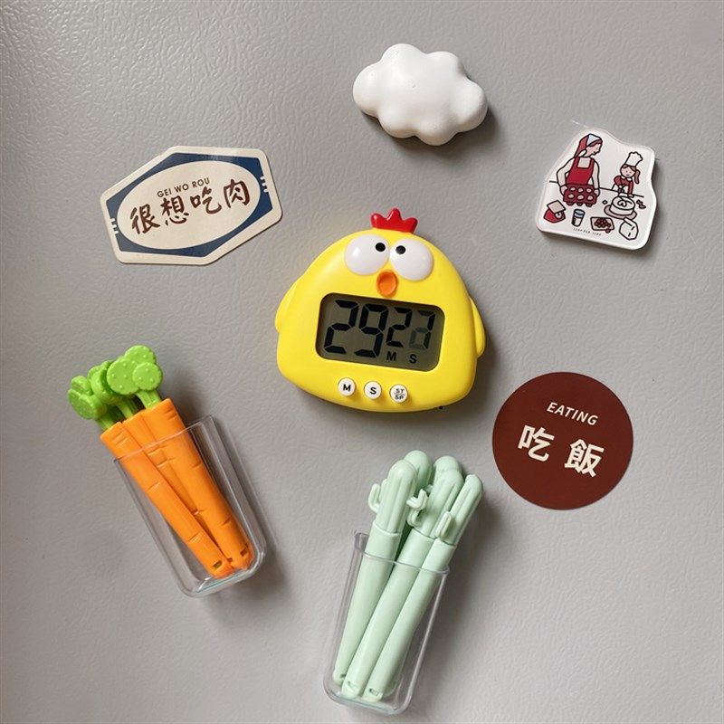 创意厨房烘培学习小猪闹钟磁性计时器电子冰箱贴磁贴多功能定时响,家居饰品,冰箱贴,淘宝优惠券,粉丝福利购,淘宝优惠卷