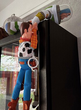 巴斯光年空调摆件冰箱侧面装饰品挂件儿童房间书架书柜办公室桌面