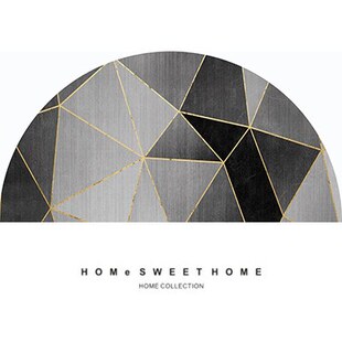 家用入户门口脚踏垫简约半圆进门地垫北欧门厅垫门前地毯防滑垫