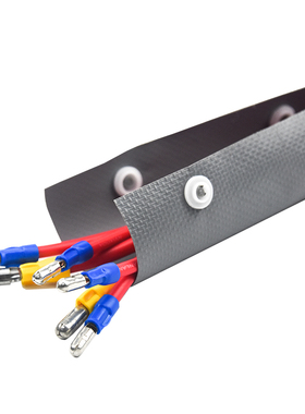 pc扣式结束带灰色束线带纽扣式束线包PVC塑料保护布机械手包线布