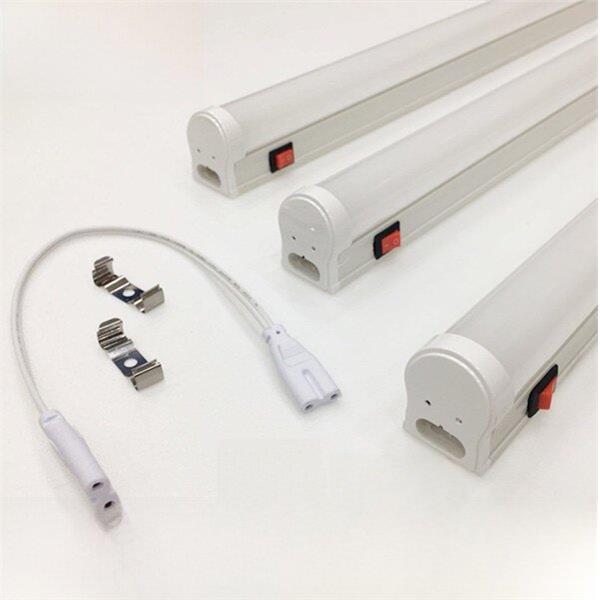 5支包邮弘亿照明t8led一体化全塑带开关支架灯泰芯t8led灯管灯架