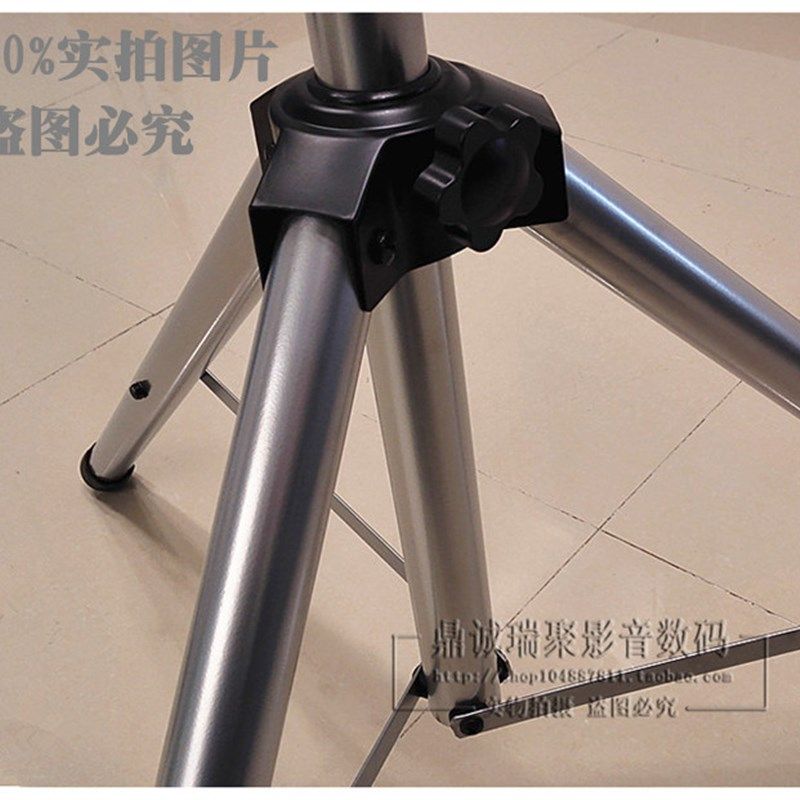 全金属音箱支架专业音响三脚架落地舞台音箱三角架追光灯架银白色