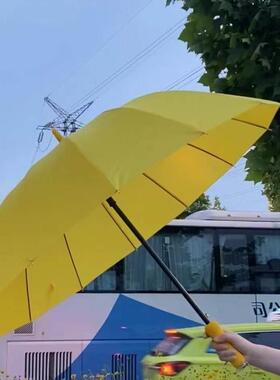 背着善宰跑韩剧同款黄色雨伞抗风16骨长柄边佑锡林率双人太阳伞