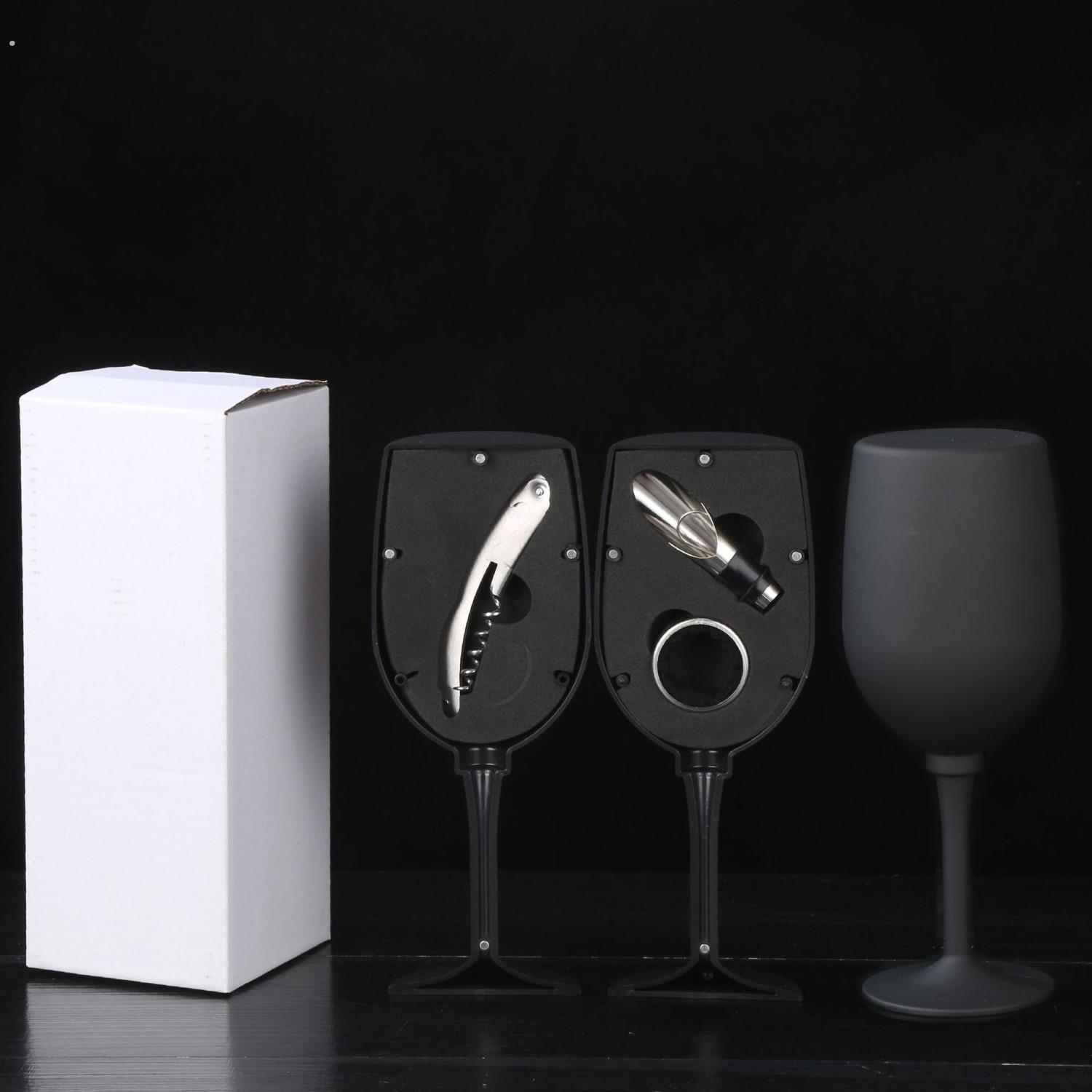 红酒酒具开瓶器套装 葡萄酒开瓶器大酒瓶5件套不锈钢红酒工具盒