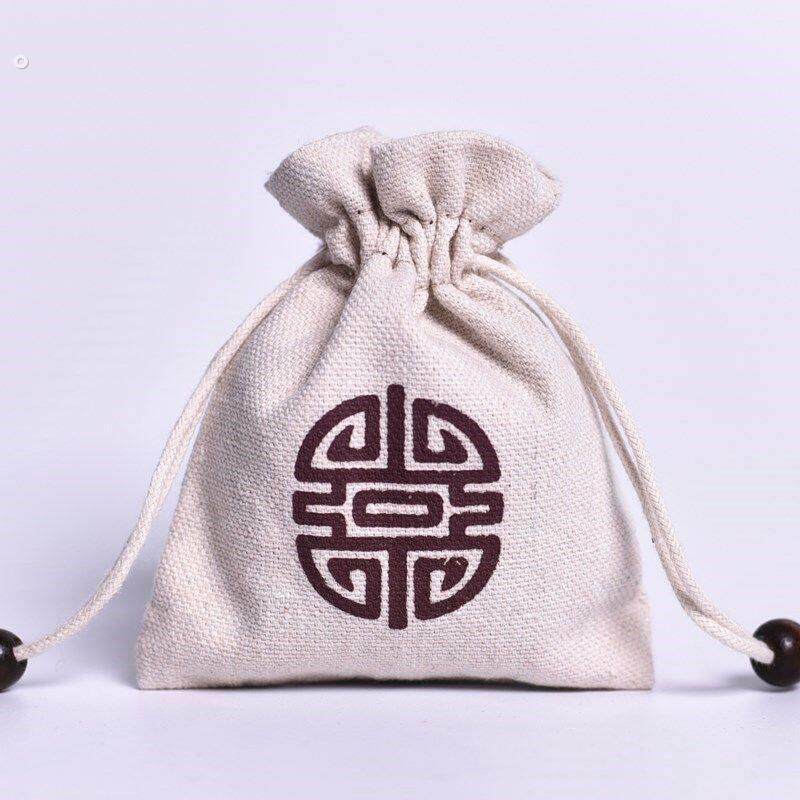 文玩绒布袋盘珠袋束口品茗杯袋子锦囊纯棉麻袋首饰抽绳手串收纳袋