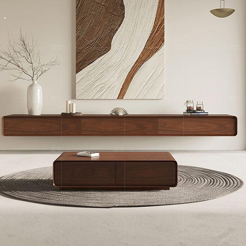悬空实木壁挂电视柜小户型窄款悬浮超薄悬挂挂壁极简壁柜电视机柜