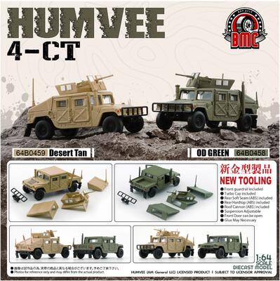BMC 1 64 HUMVEE 4-CT 悍马4-CT多用途越野运输车模型合金玩具车