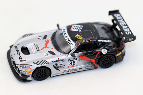 Para 1/64 奔驰AMG GT3 ASP 24小时拉力赛车模型合金玩具收藏摆件