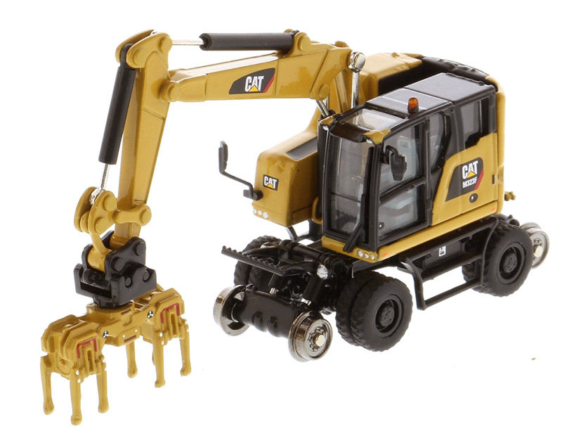 DM CAT 1:87卡特M323F铁路工程车轮式挖掘机模型HO摆件礼品85656