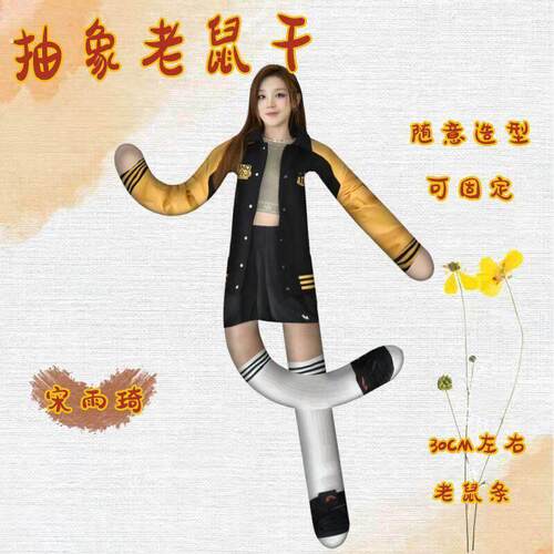 宋雨琦搞笑搞怪抽象搞笑老鼠干内置铁丝搞怪可任意造型抽象玩偶
