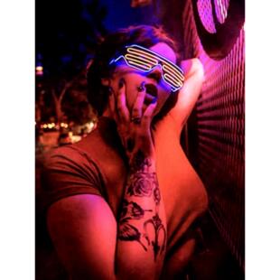 Led夜光眼镜Disco El Blinds无线闪光Ktv酒吧电子音乐节气氛通用