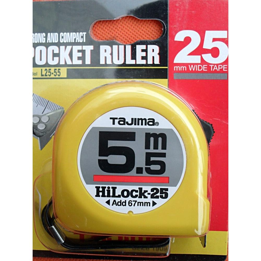原装正宗田岛卷尺L25-55卷尺5.5米卷尺田岛工具尺米尺双面