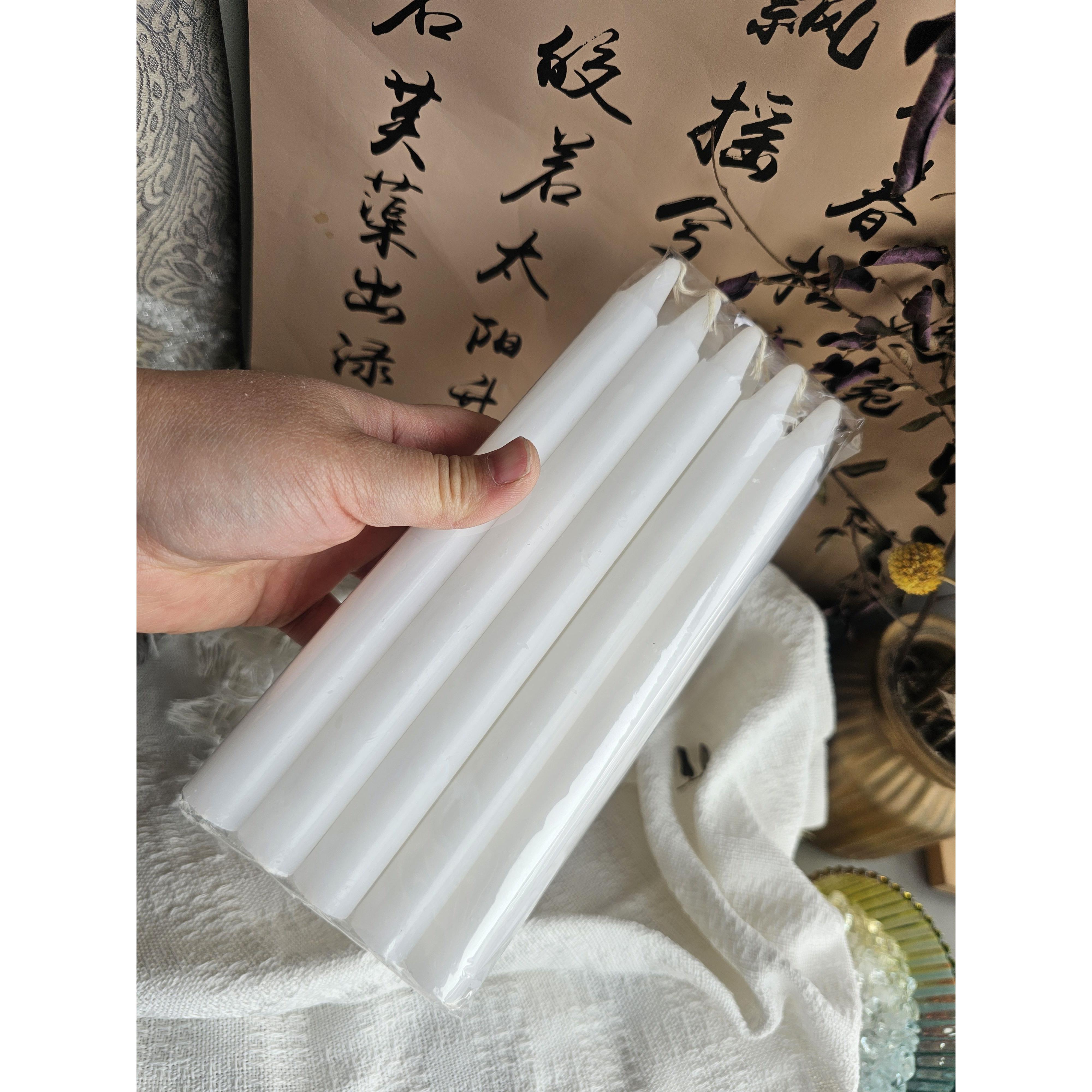 白色蜡烛家用停电应急防灾照明蜡烛日用烛光室内无烟无味节日打蜡