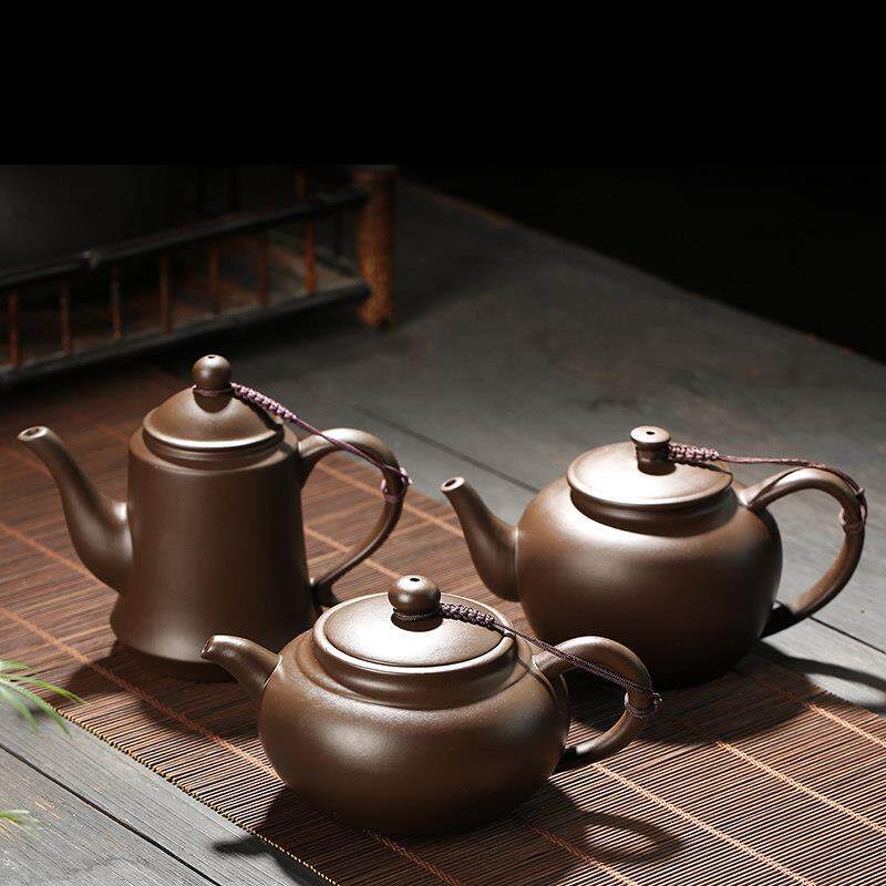 家用功夫茶具紫砂壶大容量泡茶壶单壶西施石瓢壶带过滤球孔复古