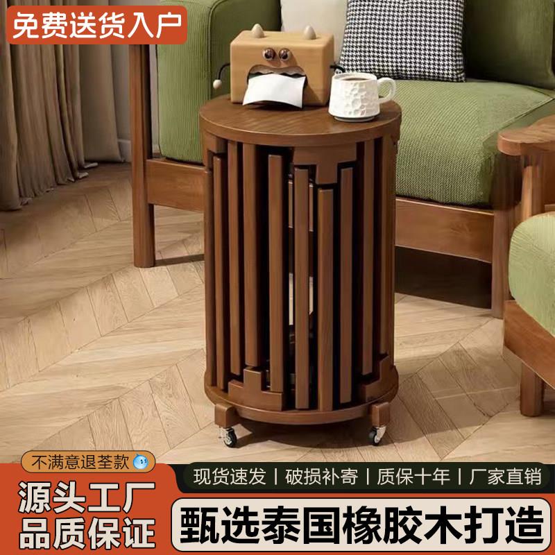 全实木六合一叠放凳子家用组合矮凳万向轮叠叠乐收纳凳可堆叠圆凳