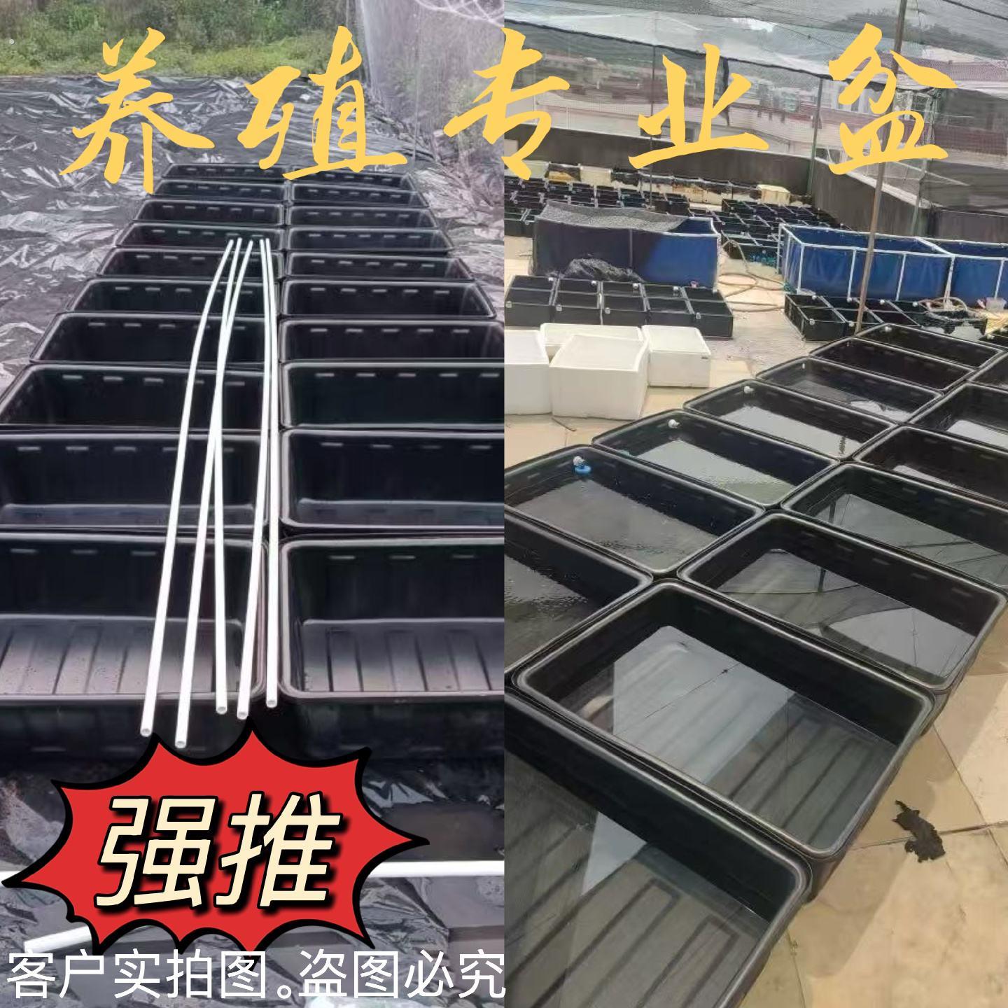 加厚牛筋塑料水箱黑色长方形浅盆种植育苗容器牛筋桶洗澡盆大水槽
