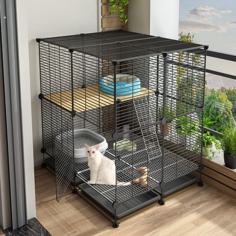 猫笼子家用结实超级大猫笼巨型猫笼家用免安装猫笼不占地方室内图片