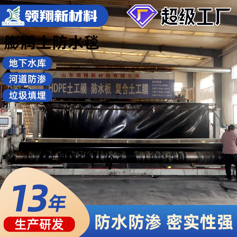 土工膜工程防水垃圾填埋池塘养殖防渗沉淀池废水池聚乙烯防渗膜