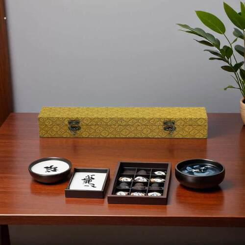 高档扇盒10寸.9寸8寸扇子收纳盒宣纸折扇礼品盒扇子盒实木锦盒