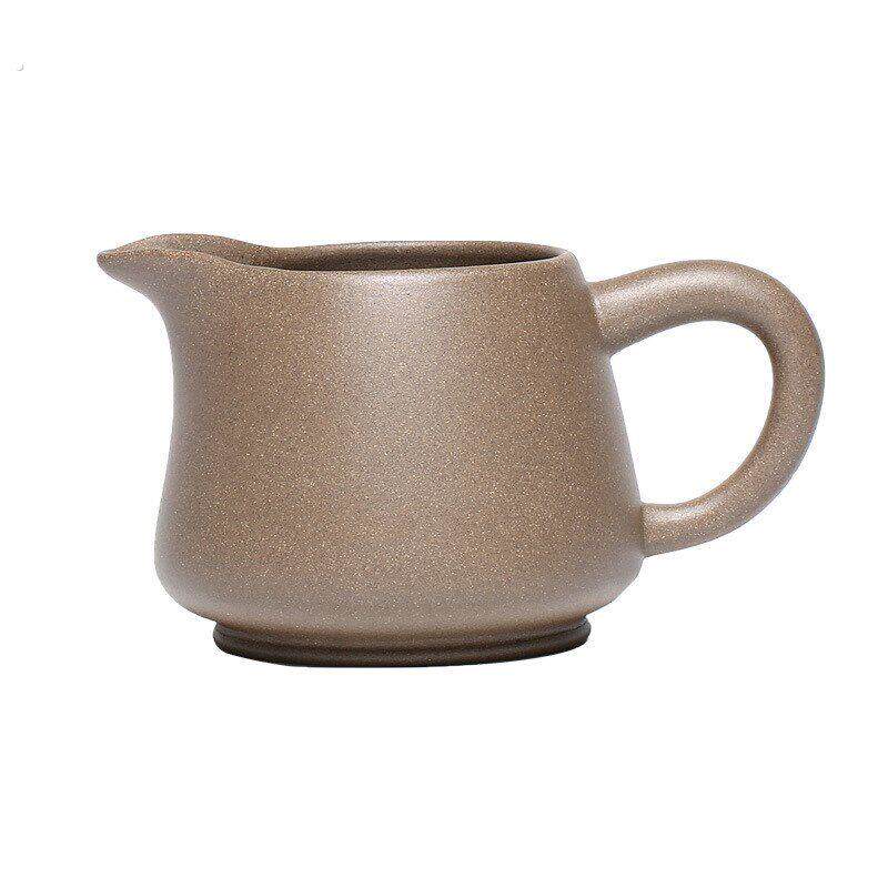 宜兴原矿手工段泥紫砂茶壶茶具杯子青段青灰泥公道杯大容量分茶器