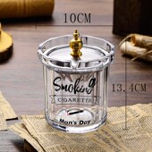 不锈钢盖子 烟灰不再乱飞 加厚玻璃