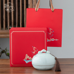 茶叶罐包装盒空礼盒装空盒子礼品盒单罐中号通用订制红白绿茶中秋