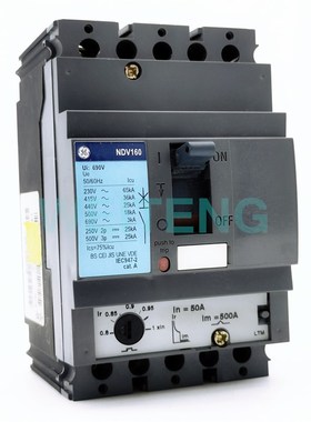 GE通用电气 NDV160 塑壳断路器440V-690V三相50A空气开关3P MCCB