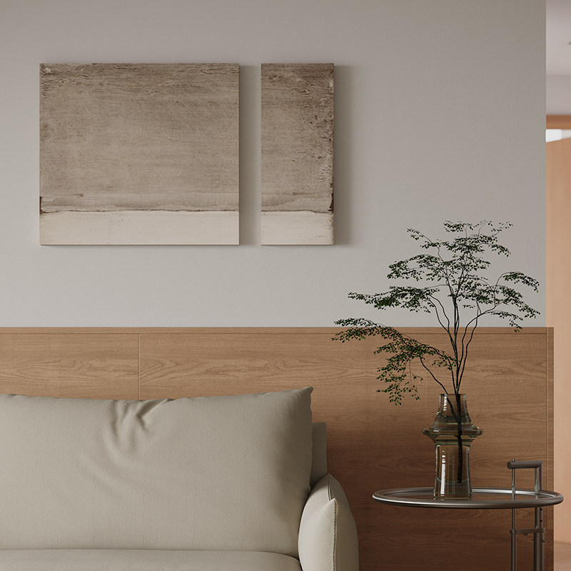 组合挂画2023新款餐厅沙发后面的壁画客厅装饰画侘寂风复古无框画,家居饰品,现代装饰画,淘宝优惠券,粉丝福利购,淘宝优惠卷