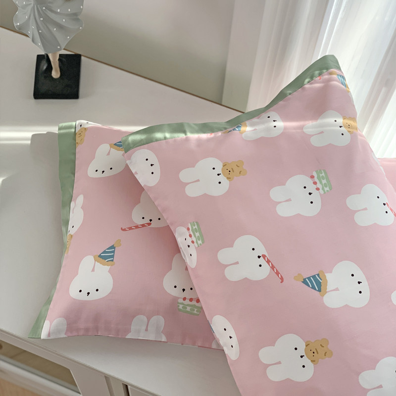 A类可爱卡通动物罗卜兔60支长绒棉儿童枕套四季款全棉单只枕头套,床上用品,枕套,淘宝优惠券,粉丝福利购,淘宝优惠卷