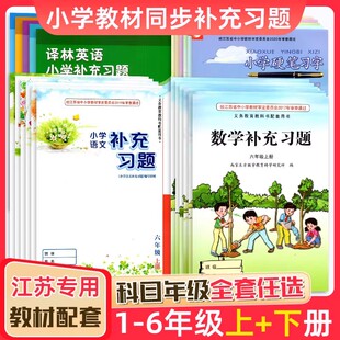 小学补充习题一二三四五六年级上下册语文人教版数学苏教英语译林同步练习册硬笔习字补充习题123456小学语文同步教辅教材配套用书