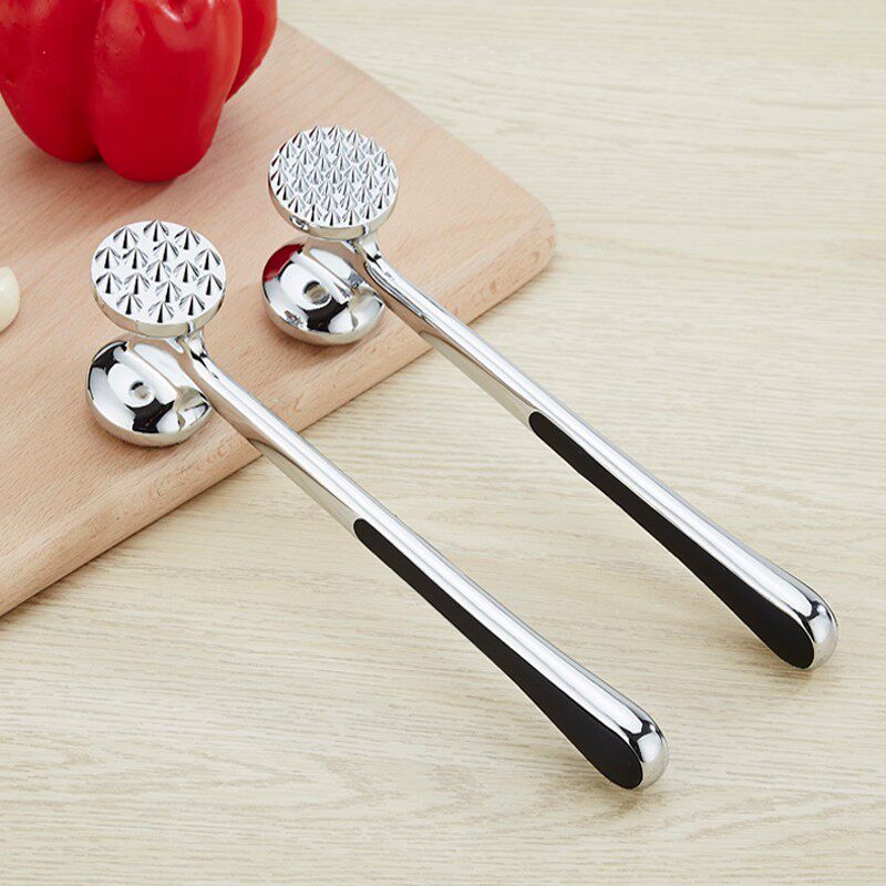 实心双面敲肉锤断筋器铝合金嫩肉锤砸敲打拍碎捣猪肉猪扒打牛肉锤