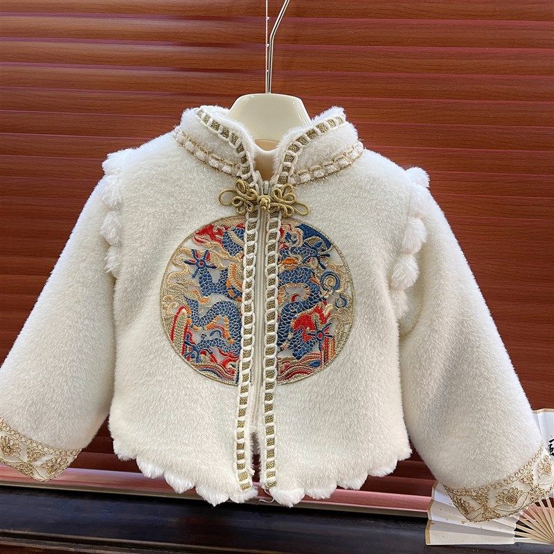 女童新年汉服2023冬季新款宝宝时尚拜年礼服儿童中国风唐装马面裙,童装/婴儿装/亲子装,汉服,淘宝优惠券,粉丝福利购,淘宝优惠卷